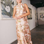 Abbey Glass Dress Camille Gown Baby's Breath Jacquard