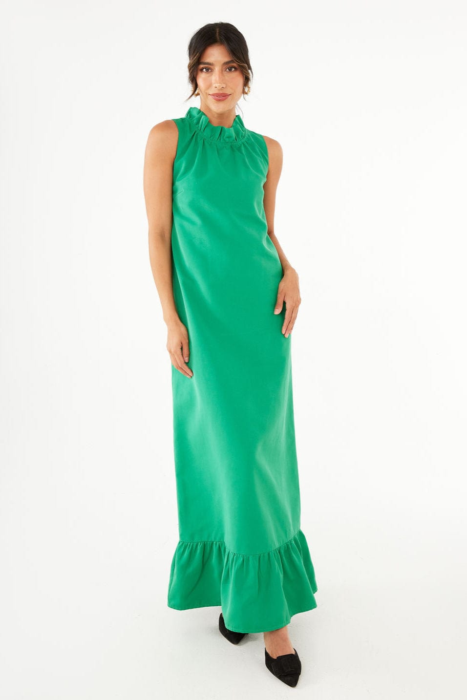 Abbey Glass Dress Camille Gown Kelly Green Faille