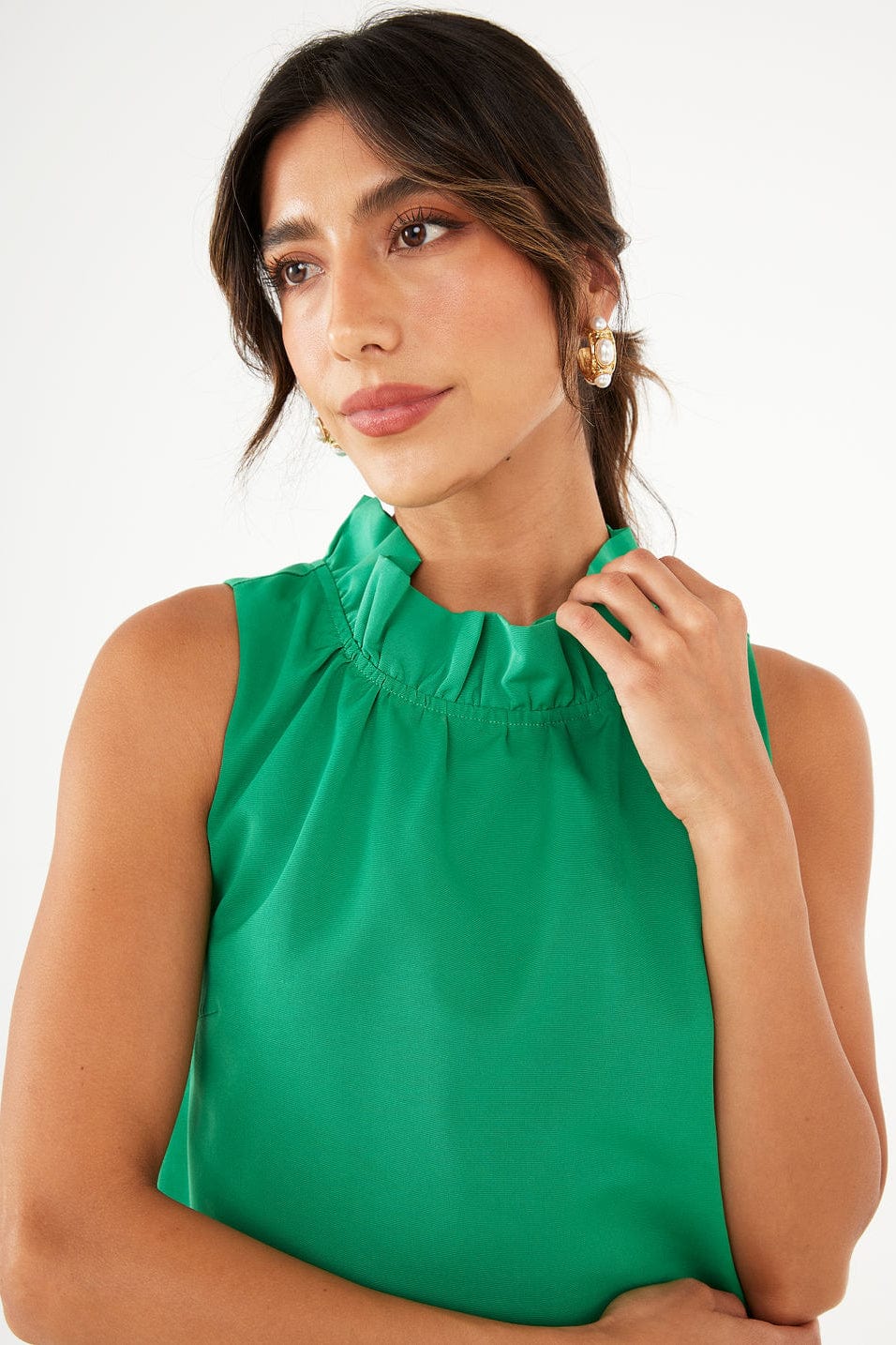 Abbey Glass Dress Camille Gown Kelly Green Faille