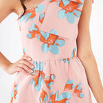 Abbey Glass Dress Caroline Dress Pink Plumeria Jacquard