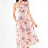 Abbey Glass Dress Caroline Dress Pink Plumeria Jacquard