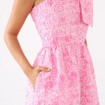Abbey Glass Dress Caroline Gown Pink Bubble Jacquard