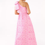 Abbey Glass Dress Caroline Gown Pink Bubble Jacquard