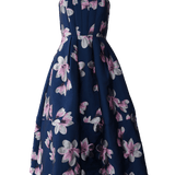 Abbey Glass Dress Catherine Dress Blue Plumeria Jacquard