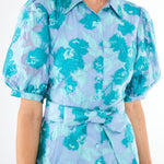 Abbey Glass Dress Charlotte Gown Mint Rose Vine Organza