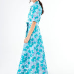 Abbey Glass Dress Charlotte Gown Mint Rose Vine Organza