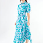 Abbey Glass Dress Charlotte Gown Mint Rose Vine Organza