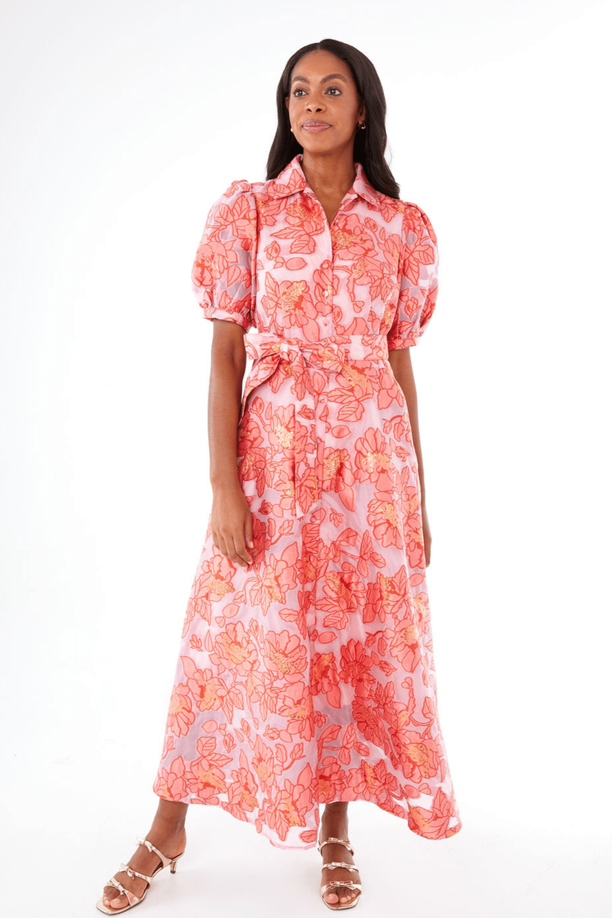 Abbey Glass Dress Charlotte Gown Rose Blossom Organza