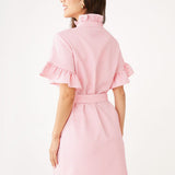 Abbey Glass Dress Katie Dress Salmon Tufted Cotton
