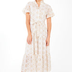 Abbey Glass Dress Sadie Maxi Dress White Medallion Eyelet