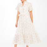 Abbey Glass Dress Sadie Maxi Dress White Medallion Eyelet