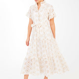 Abbey Glass Dress Sadie Maxi Dress White Medallion Eyelet