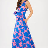 Abbey Glass Dresses Arden Gown Pink and Blue Tea Rose Organza