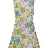 Abbey Glass Dresses Avery Dress Chartreuse Vintage Dahlia Jacquard
