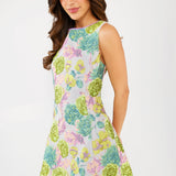 Abbey Glass Dresses Avery Dress Chartreuse Vintage Dahlia Jacquard