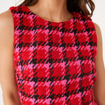 Abbey Glass Dresses Avery Dress Red Multi Houndstooth