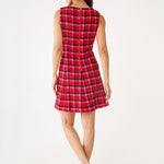 Abbey Glass Dresses Avery Dress Red Multi Houndstooth