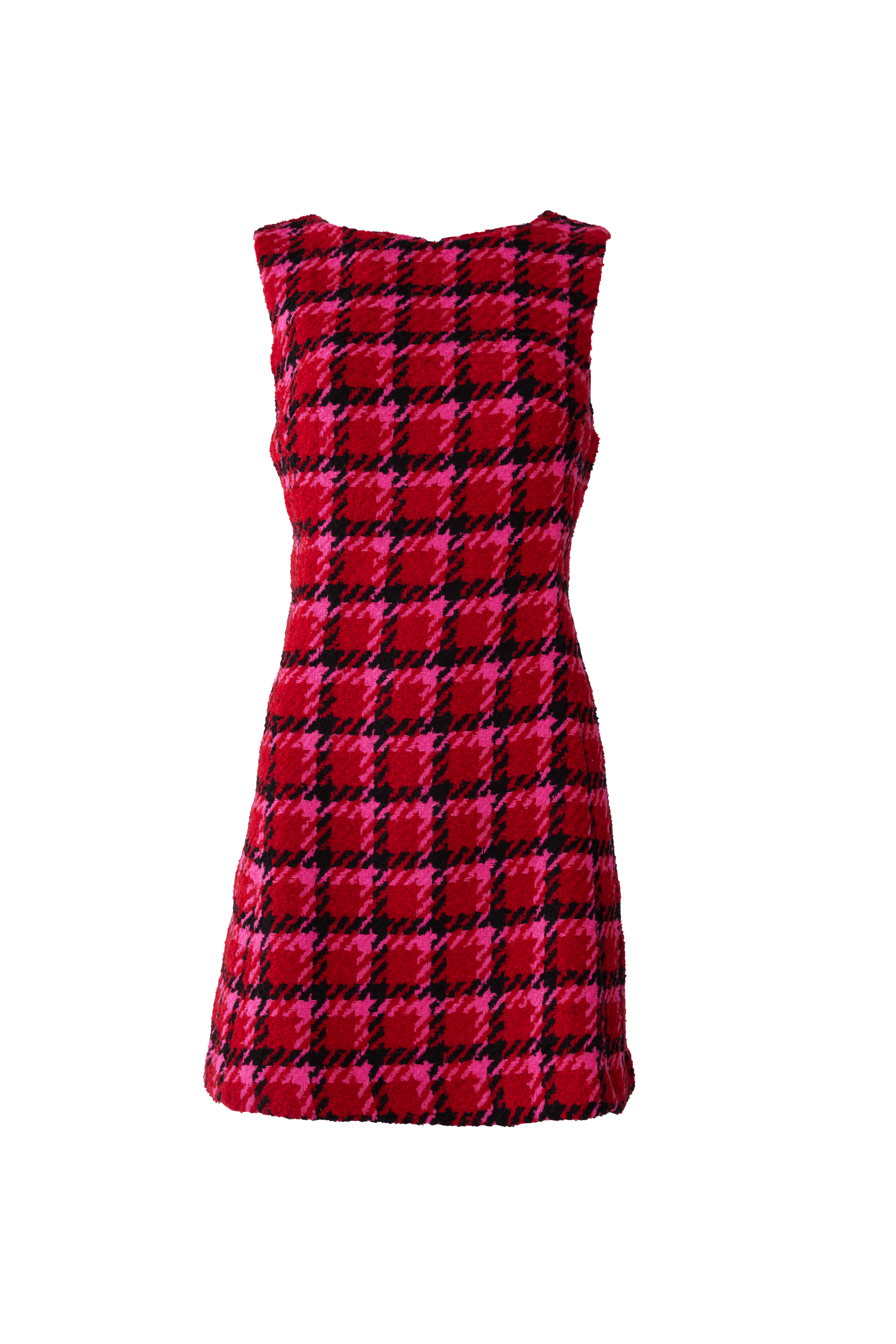 Abbey Glass Dresses Avery Dress Red Multi Houndstooth