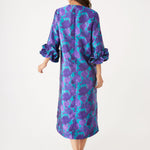 Abbey Glass Dresses Bronwyn Dress Purple Floral Silhouette Jacquard