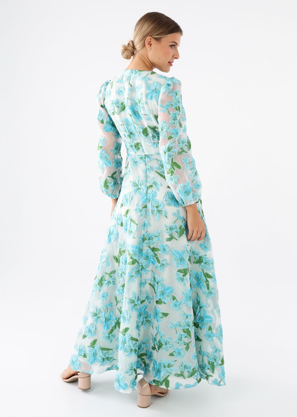 Abbey Glass Dresses Brooke Gown Tropical Organza