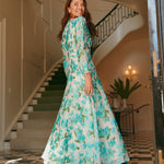 Abbey Glass Dresses Brooke Gown Tropical Organza