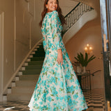 Abbey Glass Dresses Brooke Gown Tropical Organza