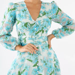 Abbey Glass Dresses Brooke Gown Tropical Organza