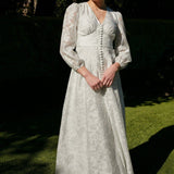 Abbey Glass Dresses Brooke Gown White Silver Organza