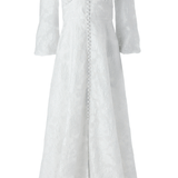 Abbey Glass Dresses Brooke Gown White Silver Organza