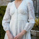 Abbey Glass Dresses Brooke Gown White Silver Organza