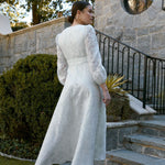 Abbey Glass Dresses Brooke Gown White Silver Organza