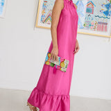 Abbey Glass Dresses Camille Gown Hot Pink Dupioni