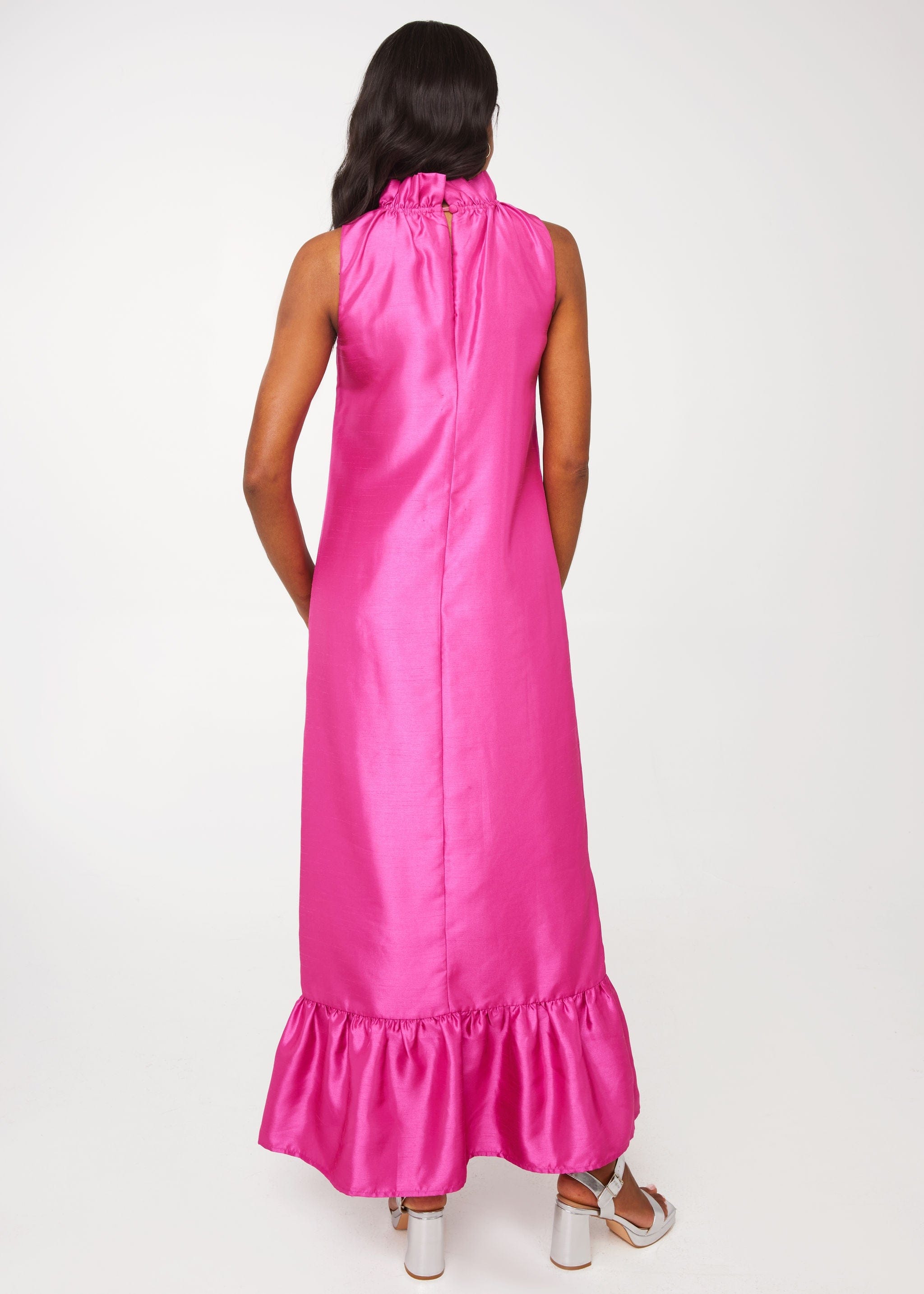Abbey Glass Dresses Camille Gown Hot Pink Dupioni
