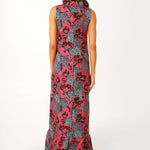 Abbey Glass Dresses Camille Gown Hot Pink Vintage Dahlia Jacquard