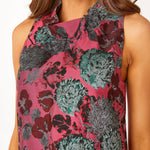 Abbey Glass Dresses Camille Gown Hot Pink Vintage Dahlia Jacquard