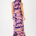 Abbey Glass Dresses Camille Gown Navy Abstract Brocade