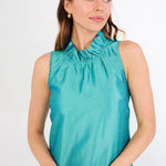Abbey Glass Dresses Camille Gown Teal Dupioni