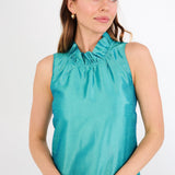 Abbey Glass Dresses Camille Gown Teal Dupioni