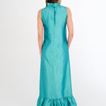 Abbey Glass Dresses Camille Gown Teal Dupioni