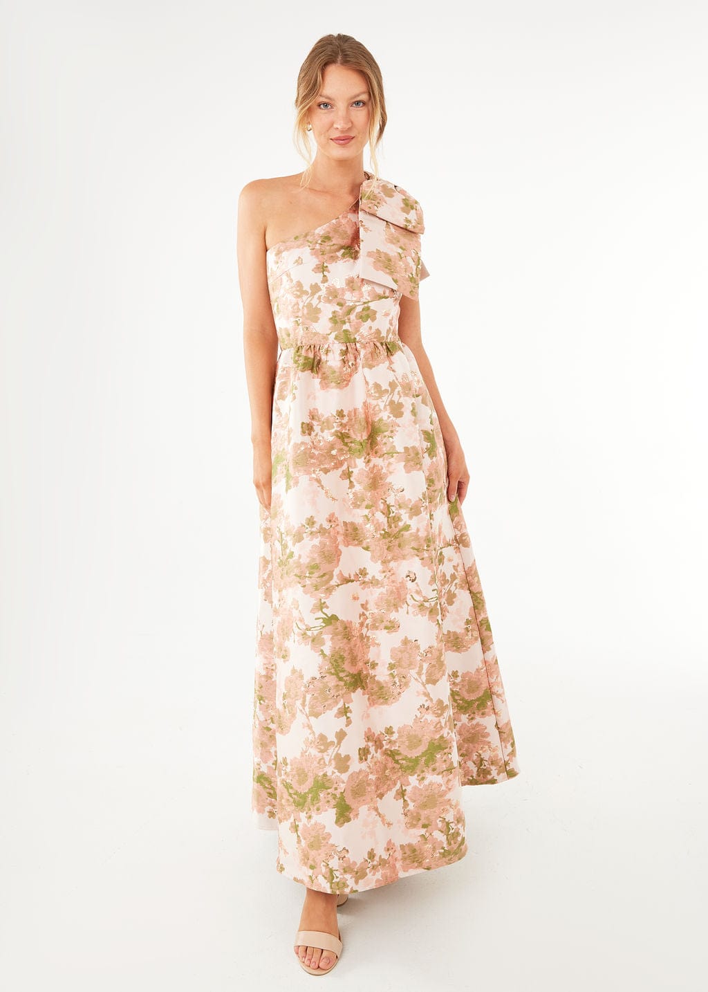 Abbey Glass Dresses Caroline Gown Baby's Breath Jacquard