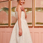 Abbey Glass Dresses Caroline Gown White Bubble Jacquard