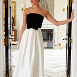 Abbey Glass Dresses Catherine Gown Velvet and Ivory Embossed Satin