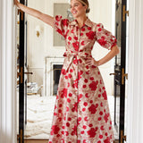 Abbey Glass Dresses Charlotte Gown Red Moonlight Organza