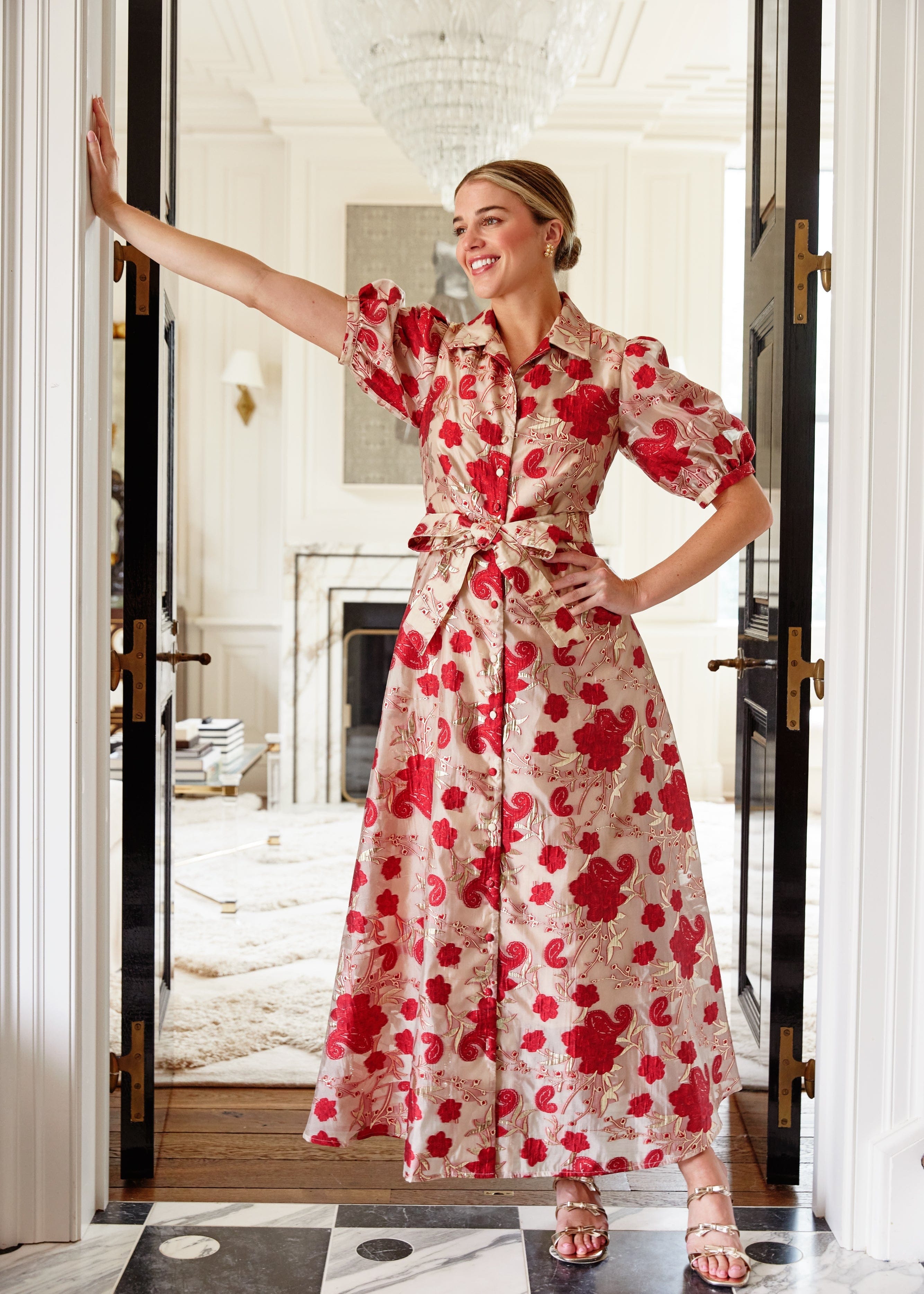 Abbey Glass Dresses Charlotte Gown Red Moonlight Organza