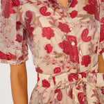 Abbey Glass Dresses Charlotte Gown Red Moonlight Organza