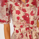 Abbey Glass Dresses Charlotte Gown Red Moonlight Organza