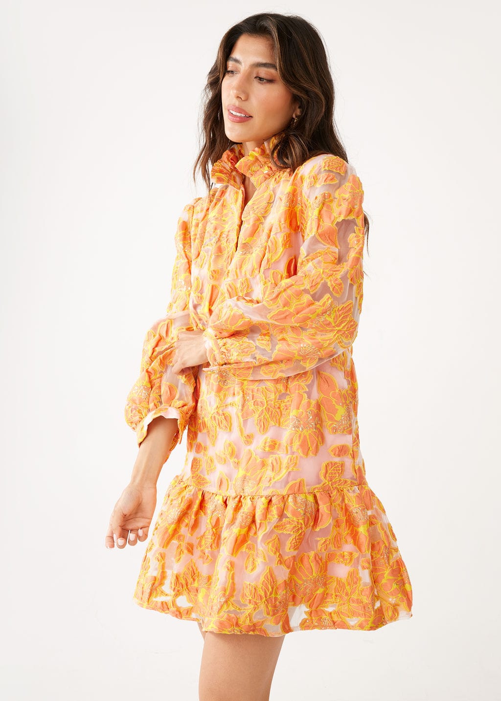 Abbey Glass Dresses Emmerson Dress Orange Blossom Organza