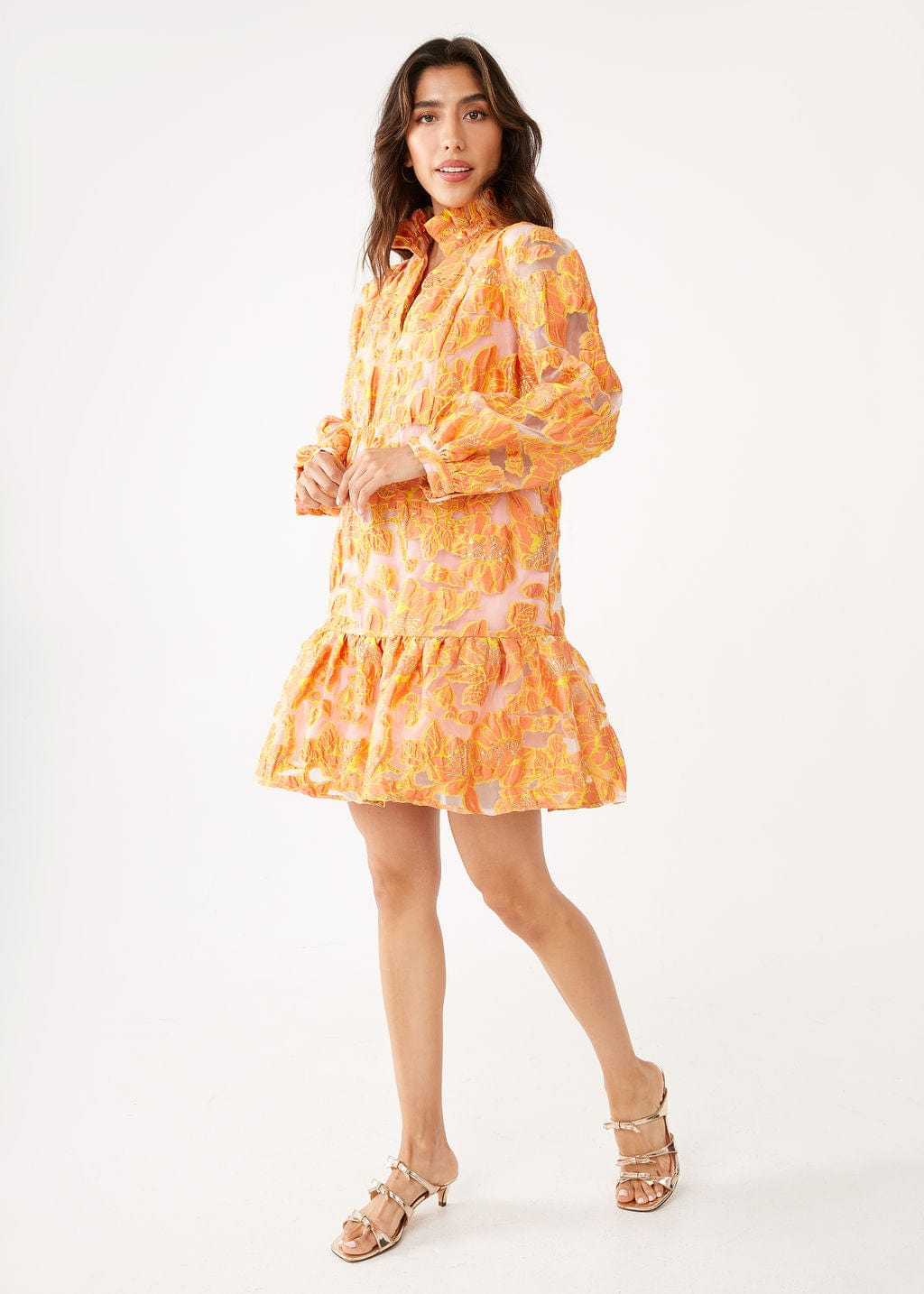 Abbey Glass Dresses Emmerson Dress Orange Blossom Organza