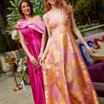 Abbey Glass Dresses Martha Gown Sorbet Peony Organza