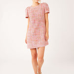 Abbey Glass Dresses Marty Dress Pink Multi Tweed